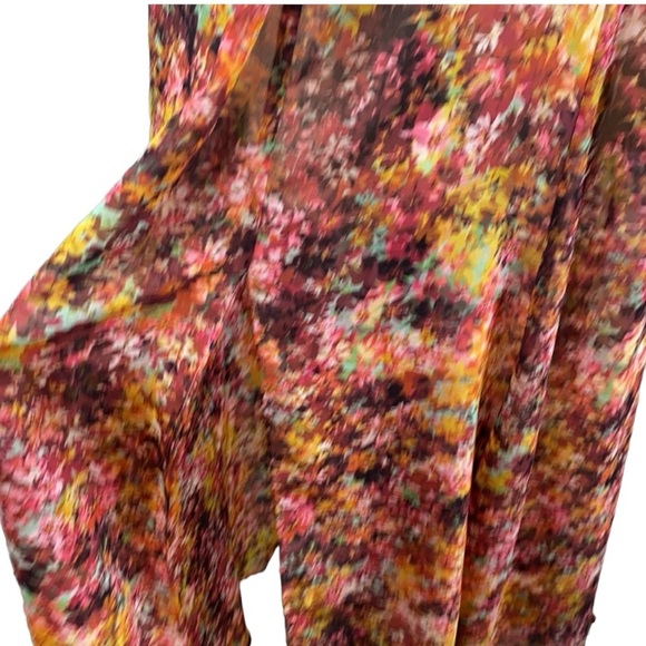 Bebe Floral Chiffon Maxi Sheer Bottom Skirt - Picture 5 of 8